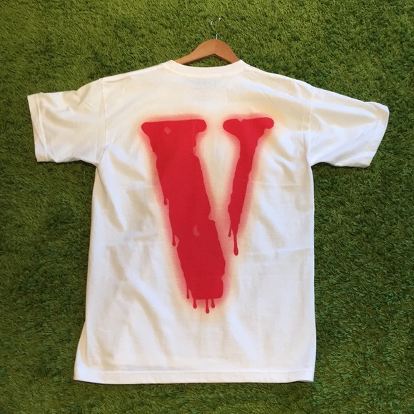 white red vlone shirt